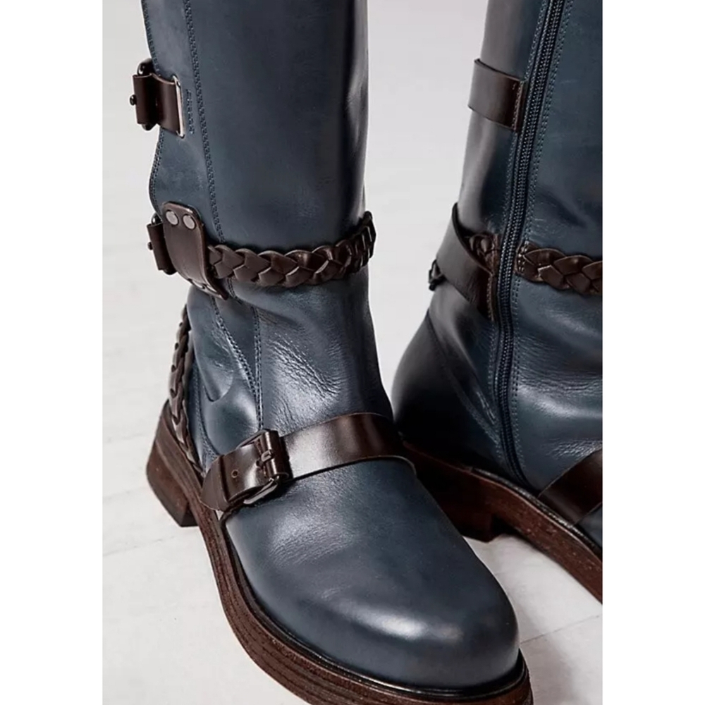 Free People Billie Buckle Boots Size 6.5 - Picture 2 of 9